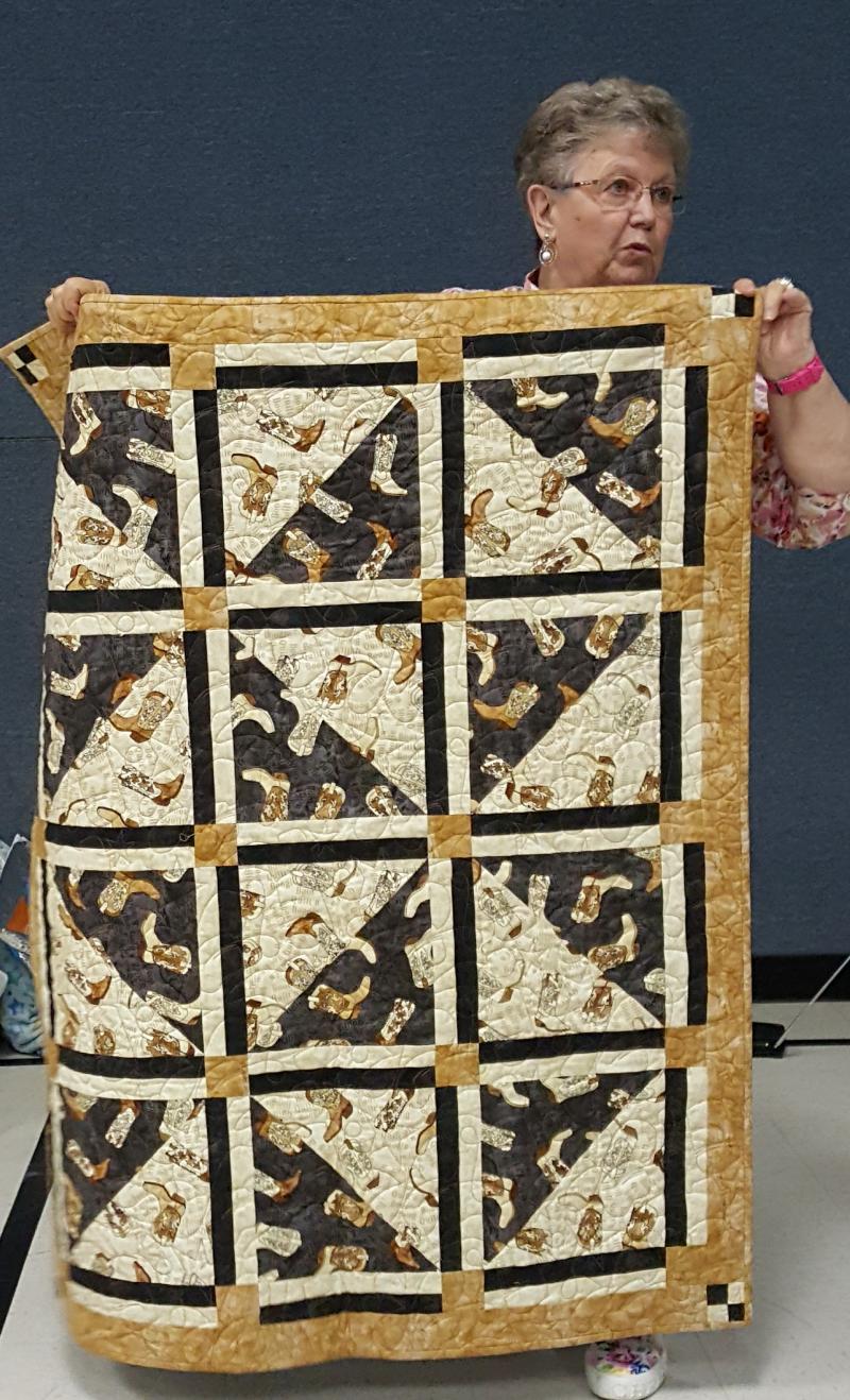 Shirley has finished a NE Cowboy quilt