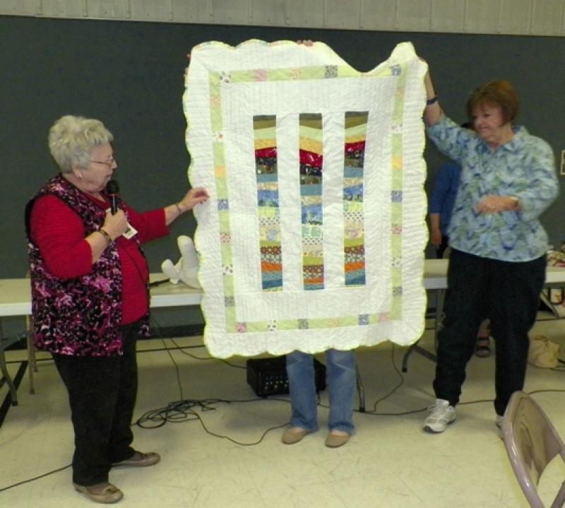 A baby quilt shown by Dorothy G.