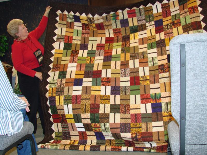 Connie's The Love Quilt, a wedding gift for her grandson and his wife