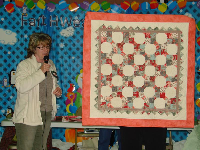 Carol L. -Snow Ball Quilt for the Camp Norwesca silent Auction, 