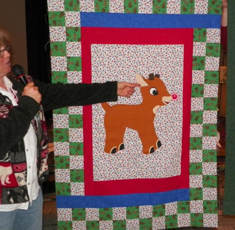 Another Rudolph the Red-Nosed reindeer quilt shown by Deb M. 