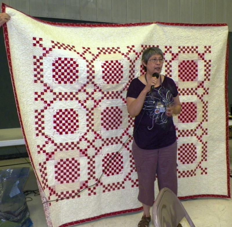 A Writer's Block quilt shown by Irene H.