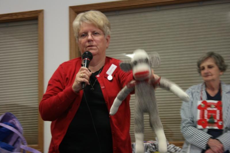 Donna's sock monkey for Silent Auction