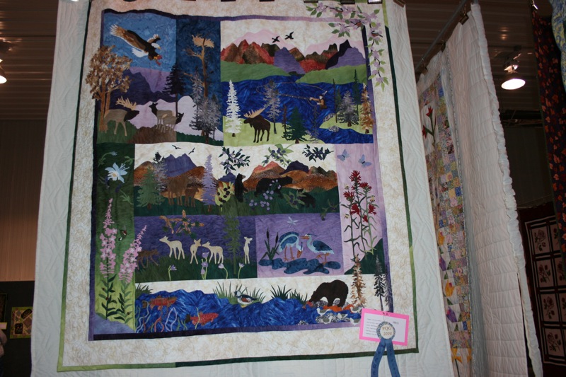 One Person Quilt-Medium: 2nd Place-At Home in the Woods, Sandy Maloney