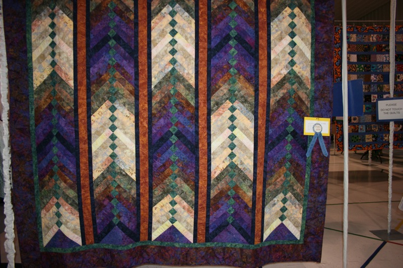One Person quilt, Large: 2nd Place-French Braid, Kathy Streeks