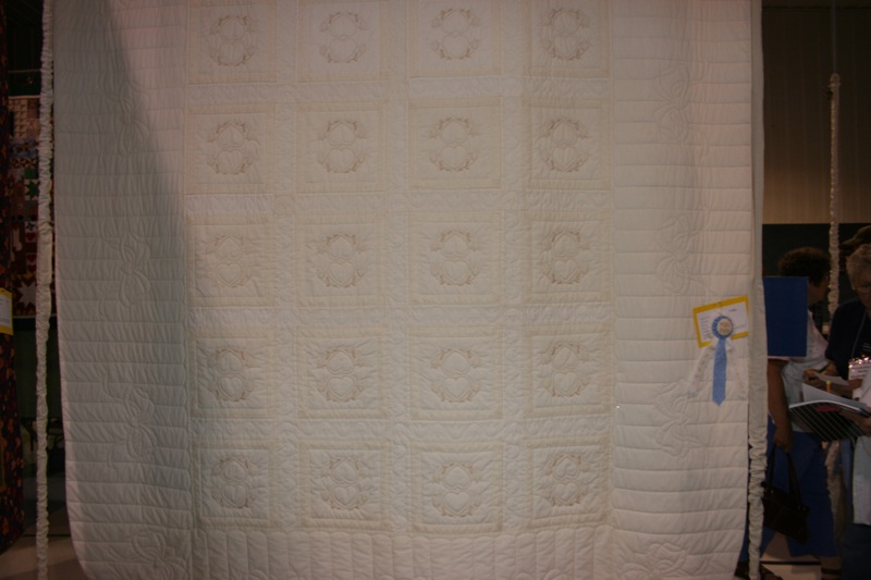 One Person quilt, Large: 1st place-Candlewicking Embroidery, Sally Paprocki