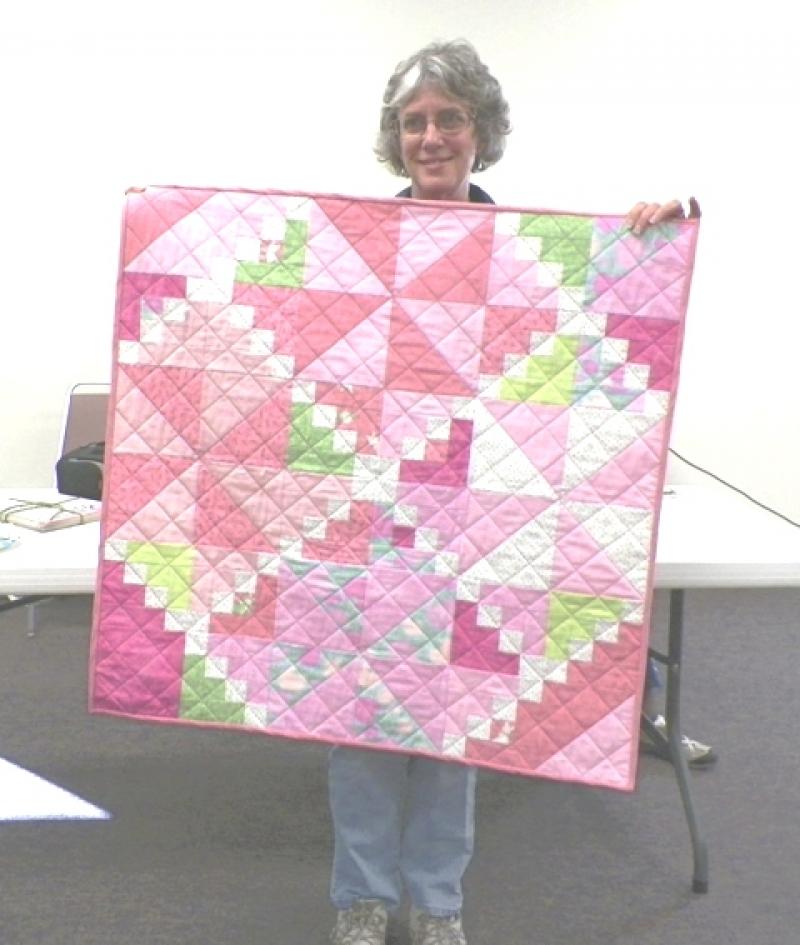 Peggy F shows a Baby Quilt